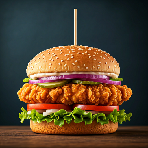 Crispy chicken burger